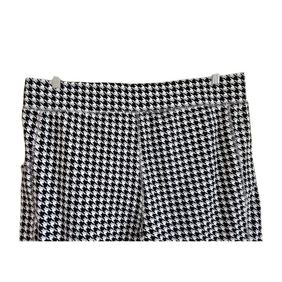 DENIM & CO Women's XL Pants Leggings Houndstooth Black White Gray Ankle Stretch - Picture 6 of 8